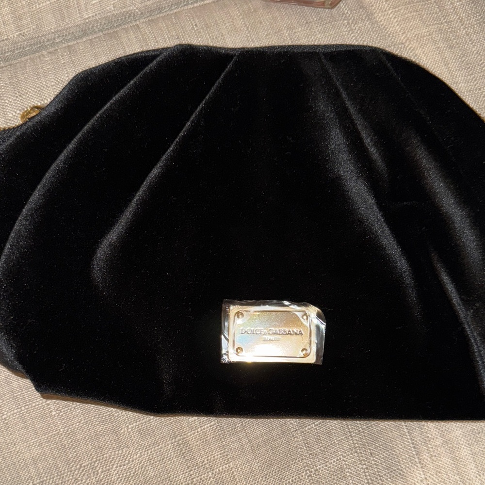 Dolce & Gabbana Black Velvet Evening Bag/ Pouch